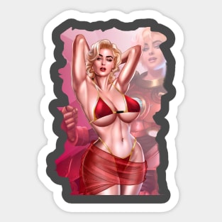 Casie Rocket pin up Sticker